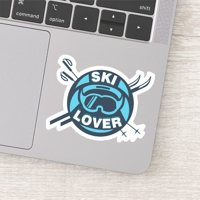 Ski Lover Winter Sports Skiers Sticker (Detail)