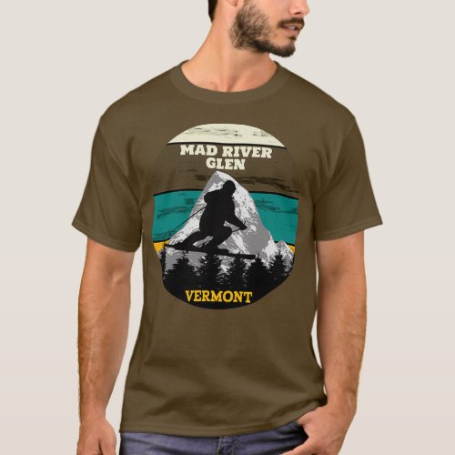 Ski Mad River Glen Ski Slopes Vermont T_Shirt