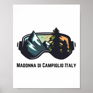 Ski Madonna Di Campiglio Italy Mountain Skiing T M Poster
