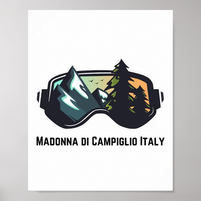 Ski Madonna Di Campiglio Italy Mountain Skiing T M Poster (Front)