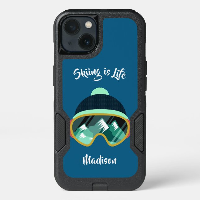 Ski Mask custom name & text phone cases (Back)