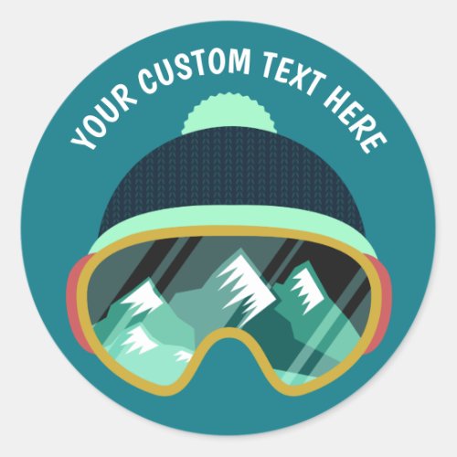 Ski Mask custom text stickers