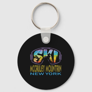 Ski Mccauley Mountain New York Skiing Vacation Keychain