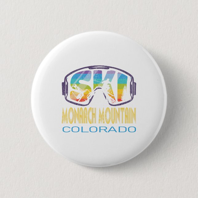 Ski Monarch Mountain Colorado Skiing Vacation  Button (Front)