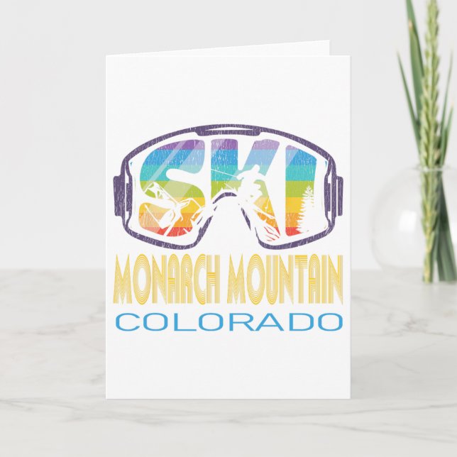 Ski Monarch Mountain Colorado Skiing Vacation  Card (Front)