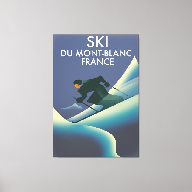 Ski Mont Blanc France Canvas Print (Front)