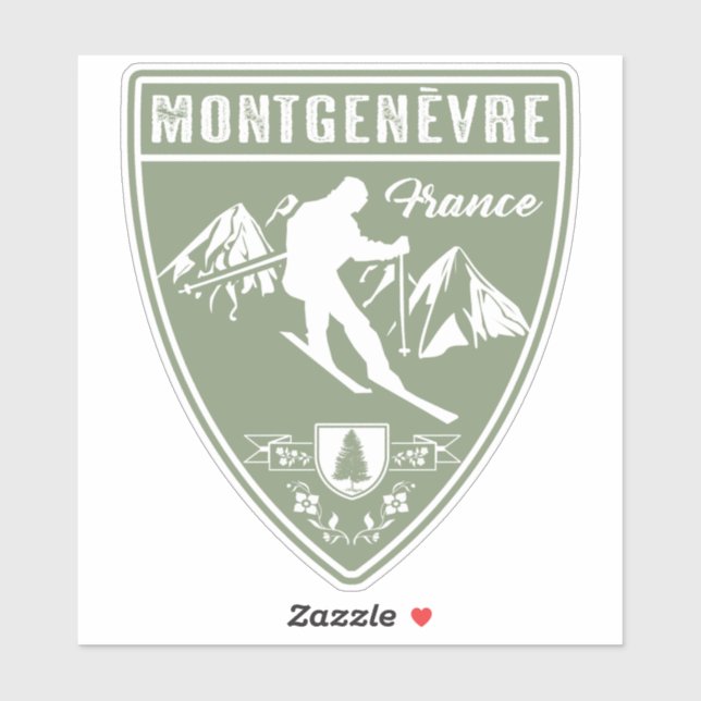 Ski Montgenevre France Sticker (Sheet)