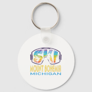 Ski Mount Bohemia Michigan Skiing Vacation  Keychain