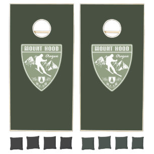 Ski Mount Hood Oregon Cornhole Set