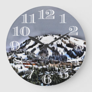 Ski Mountain Clock