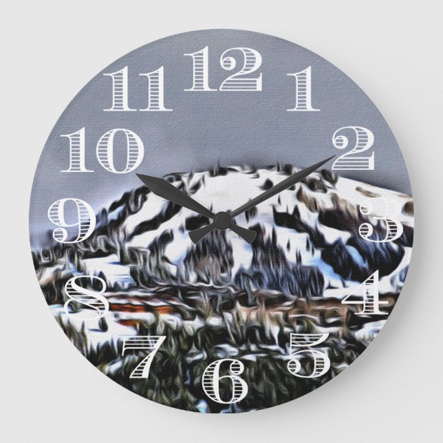 Ski Mountain Clock (Front)