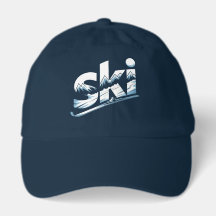 Ski Mountain Graphic Hat – Winter Sports Cap