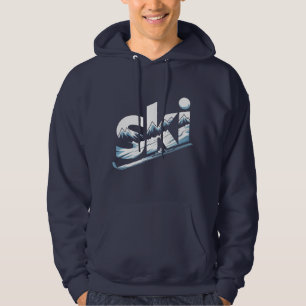 Ski Mountain Graphic Hoodie – Winter Adventure Ski