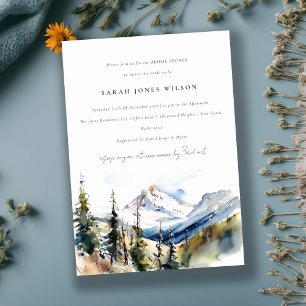 Ski Mountain Telluride Colorado Bridal Shower Invitation