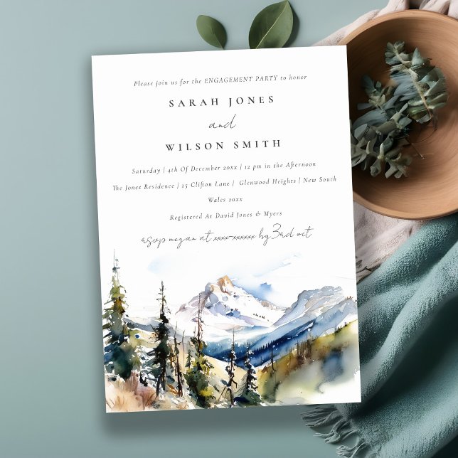 Ski Mountain Telluride Colorado Engagement Invitation (Creator Uploaded)