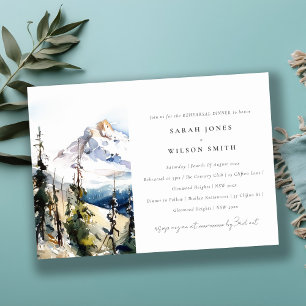Ski Mountain Telluride Colorado Rehearsal Dinner Invitation