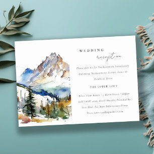 Ski Mountain Telluride Colorado Wedding Reception Enclosure Card