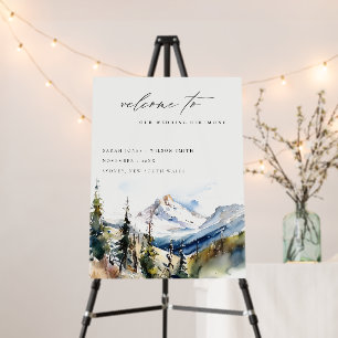 Ski Mountain Telluride Colorado Wedding Welcome Foam Board