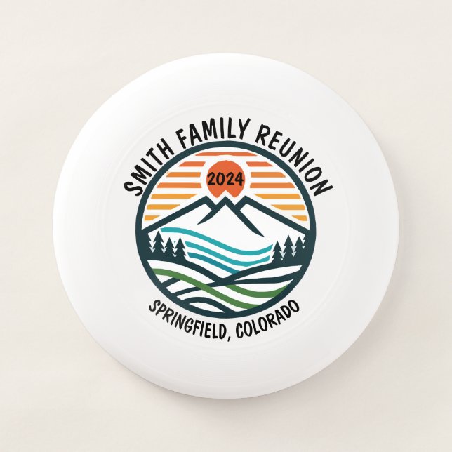 Ski Mountain Trip Family Vacation Commemorative Wham-O Frisbee (Front)