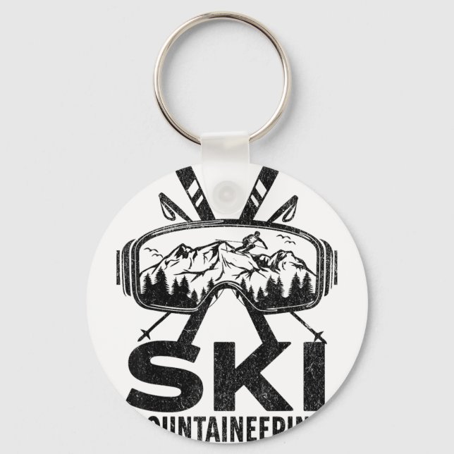 Ski mountaineering  keychain (Front)