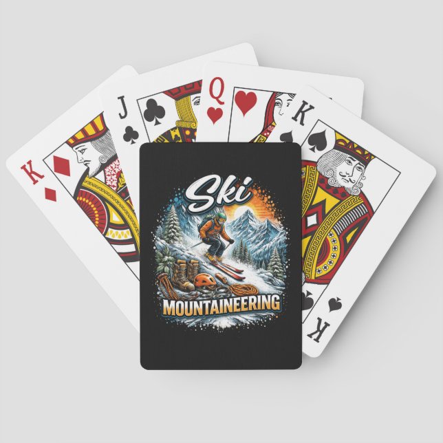 Ski Mountaineering Poker Cards (Back)