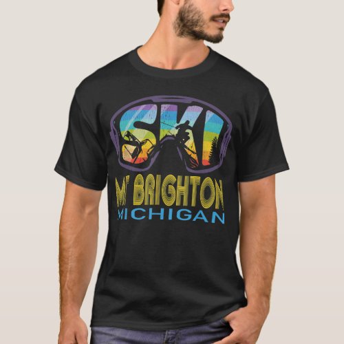 Ski Mt Brighton Michigan Skiing Vacation T_Shirt