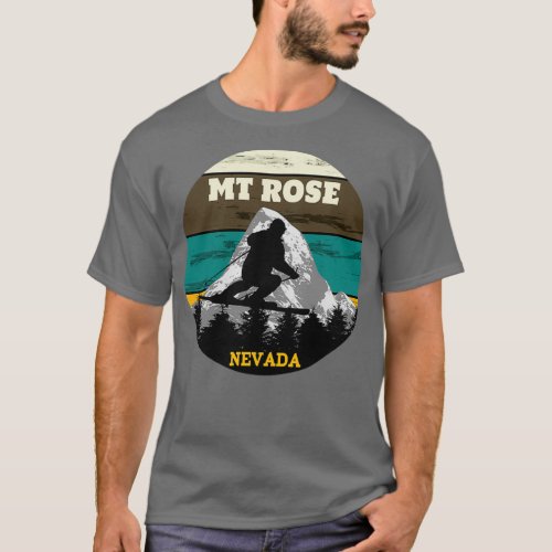 Ski Mt Rose Ski Slopes Nevada T_Shirt