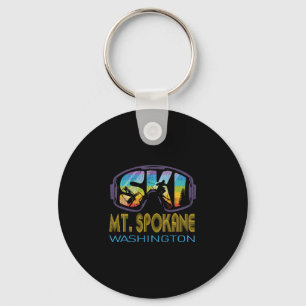 Ski Mt Spokane Washington Skiing Vacation Keychain