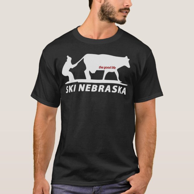 Ski Nebraska The Good Life T-Shirt (Front)