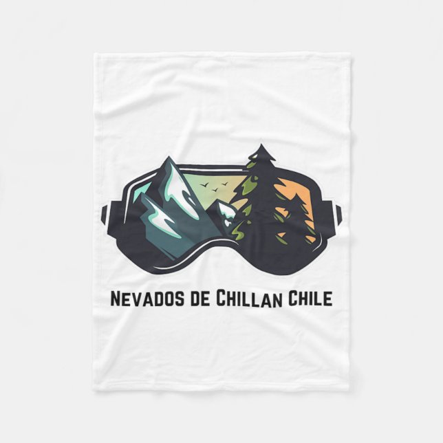 Ski Nevados De Chillan Chile Mountain Skiing T Men Fleece Blanket (Front)