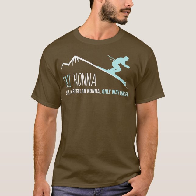 Ski Nonna  Funny Cute Winter Skiing Gift T-Shirt (Front)