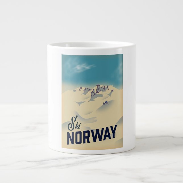 Ski Norway Giant Coffee Mug (Front)
