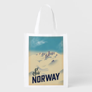 Ski Norway Grocery Bag