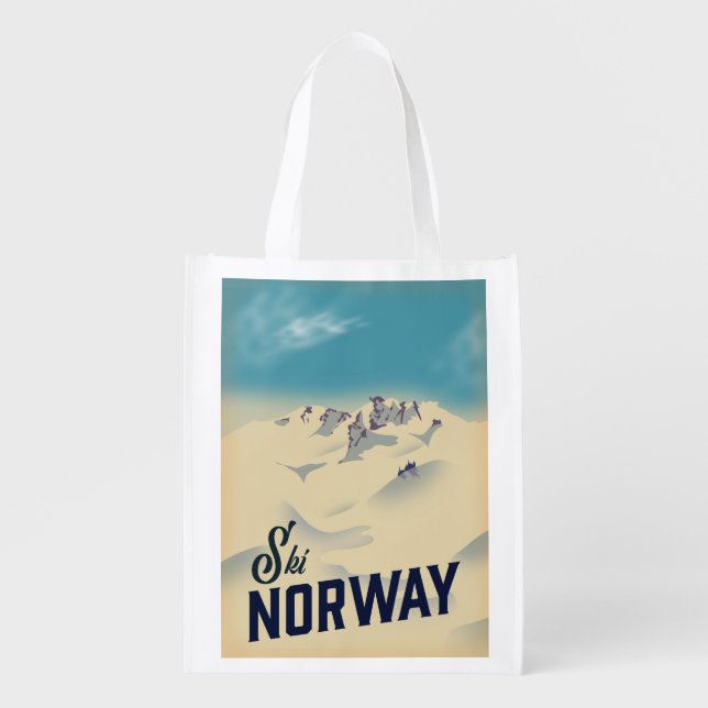 Ski Norway Grocery Bag (Front)
