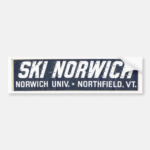 ski norwich bumper sticker