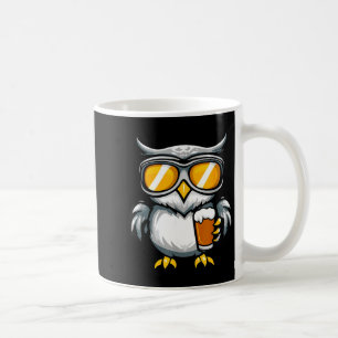 Ski owl with beer _ apres ski comic coffee mug
