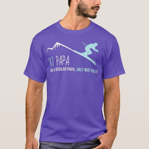 Ski Papa  Funny Cute Winter Skiing Gift T_Shirt