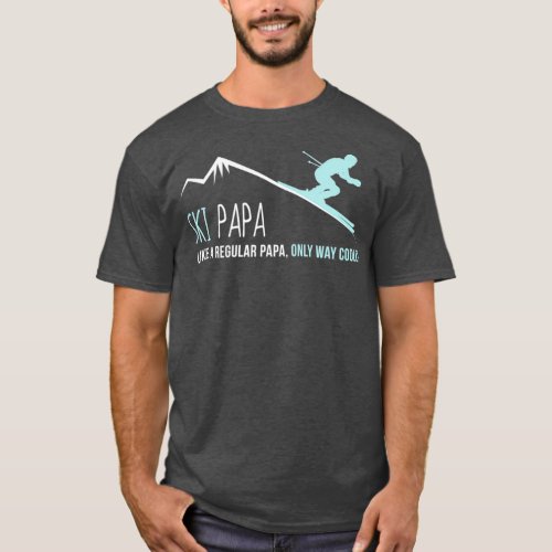 Ski Papa  Funny Cute Winter Skiing Gift T_Shirt