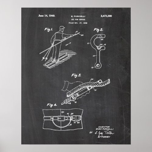 Ski Patent Poster