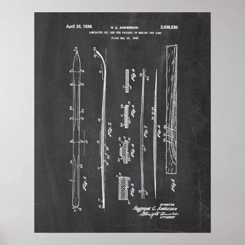 Ski Patent Poster