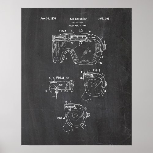 Ski Patent Poster