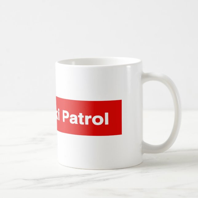 "Ski Patrol" Ski Trail Sign Mug (Right)