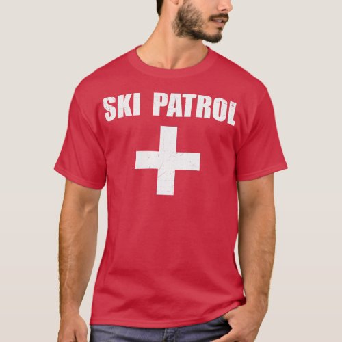 Ski Patrol Skiing First Aid Winter Hoodie Long Sle T_Shirt