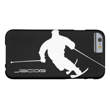 Ski Phone Case With Custom Name by LeSilhouette at Zazzle