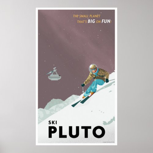 Ski Pluto _ Large format Poster