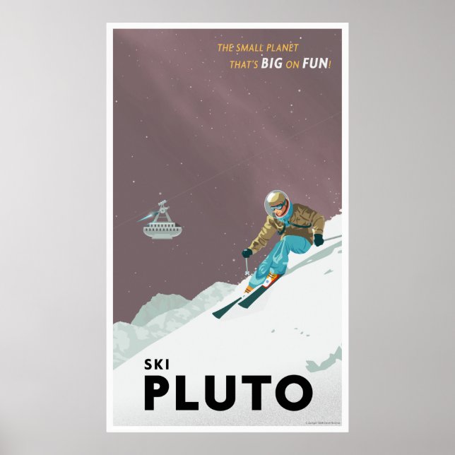 Ski Pluto - Large format Poster (Front)