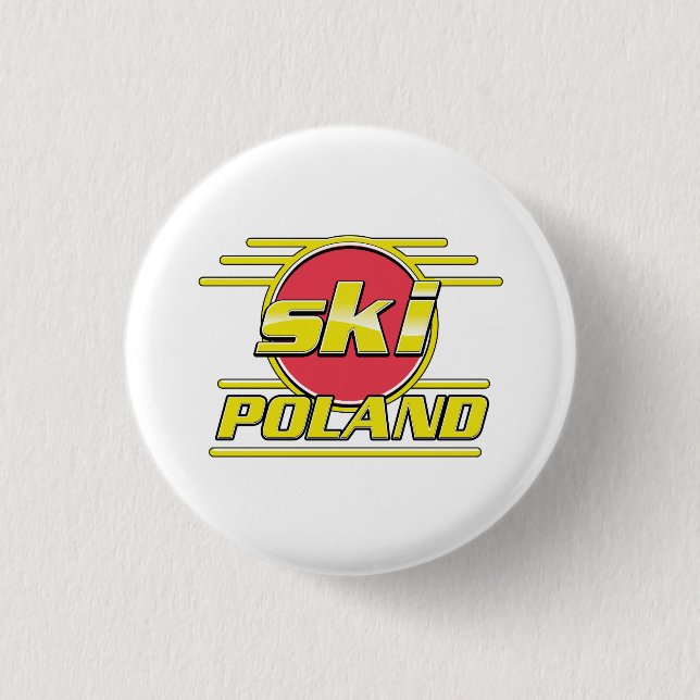 Ski Poland 80s logo Button (Front)