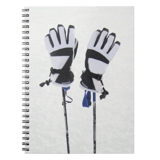 Ski Poles and Gloves Notebook (Front)