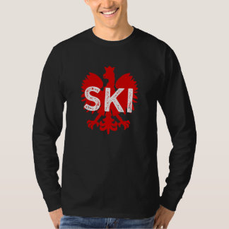 Ski Polish Surnames Ending Dyngus Day Polish Eagle T-Shirt