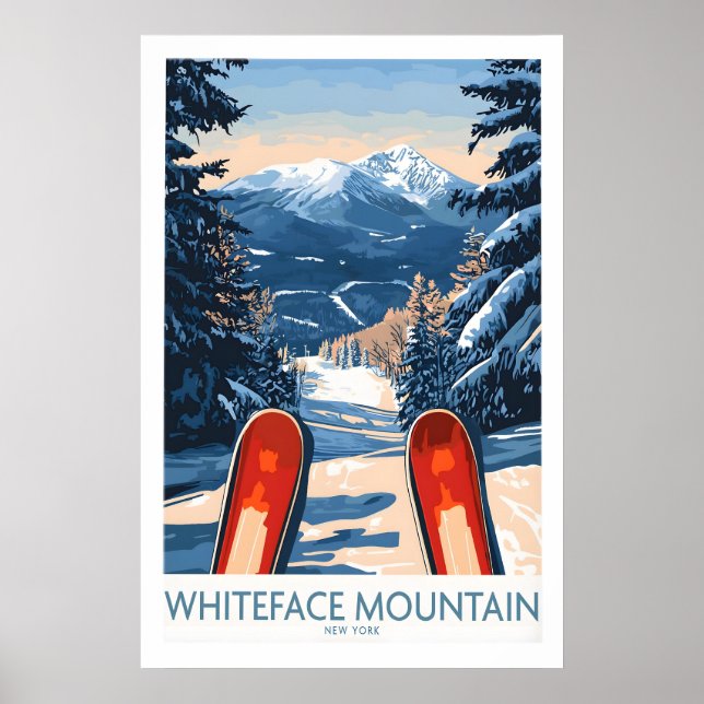 Ski Poster Whiteface Mountain Ski Resort 1 (Front)